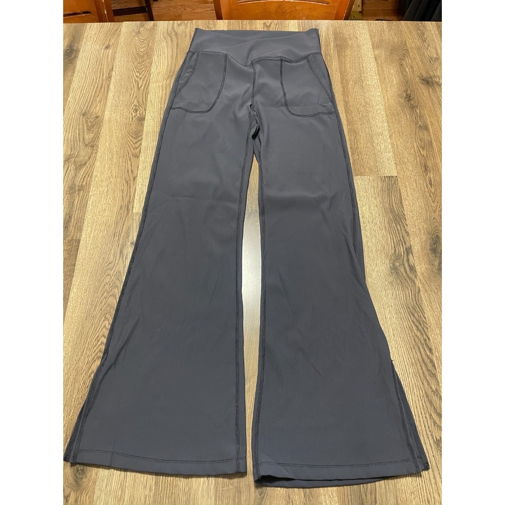 RM Pants, Women's Size 1XL, Gray, Pull On, Flared, Yoga Pants